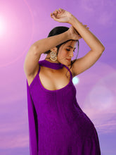 True Purple Chikankari Short Kurta